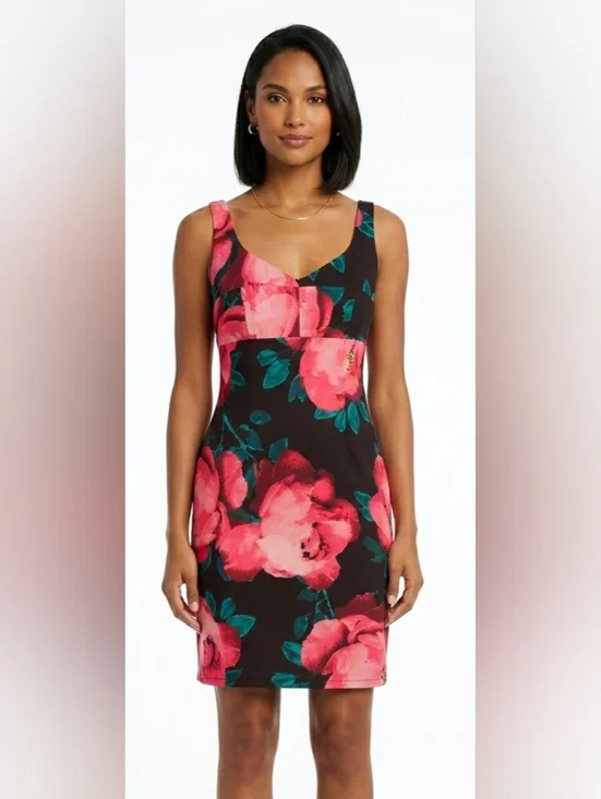 Trina Turk Women's Floral Sleeveless V-Neck Midi Sheath Dress Size 12 - Picture 1 of 10